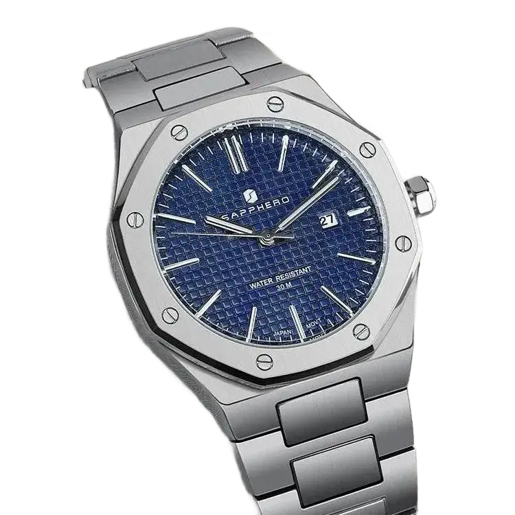 SAPPHERO Men's Watches Luxury Brands Stainless Steel Watches For Men Waterproof Clock Quartz Watches Men's Gifts Wristwatch - ACHETE LTD