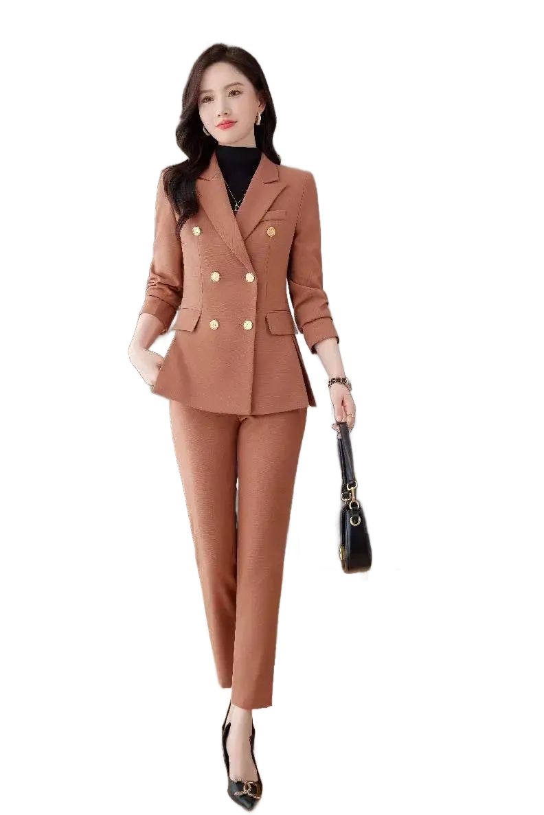 Professional Long-Sleeved Trouser Suits for Women, Fashionable Trousers, High Quality, Show, Elegant, New, Autumn and Winter - ACHETE LTD