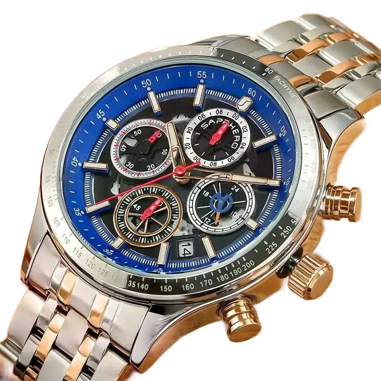 SAPPHERO Men's Watches Luxury Brands Men's Mechanical Styles Quartz Watches For Men 50M Waterproof Clocks Date Wristwatch - ACHETE LTD