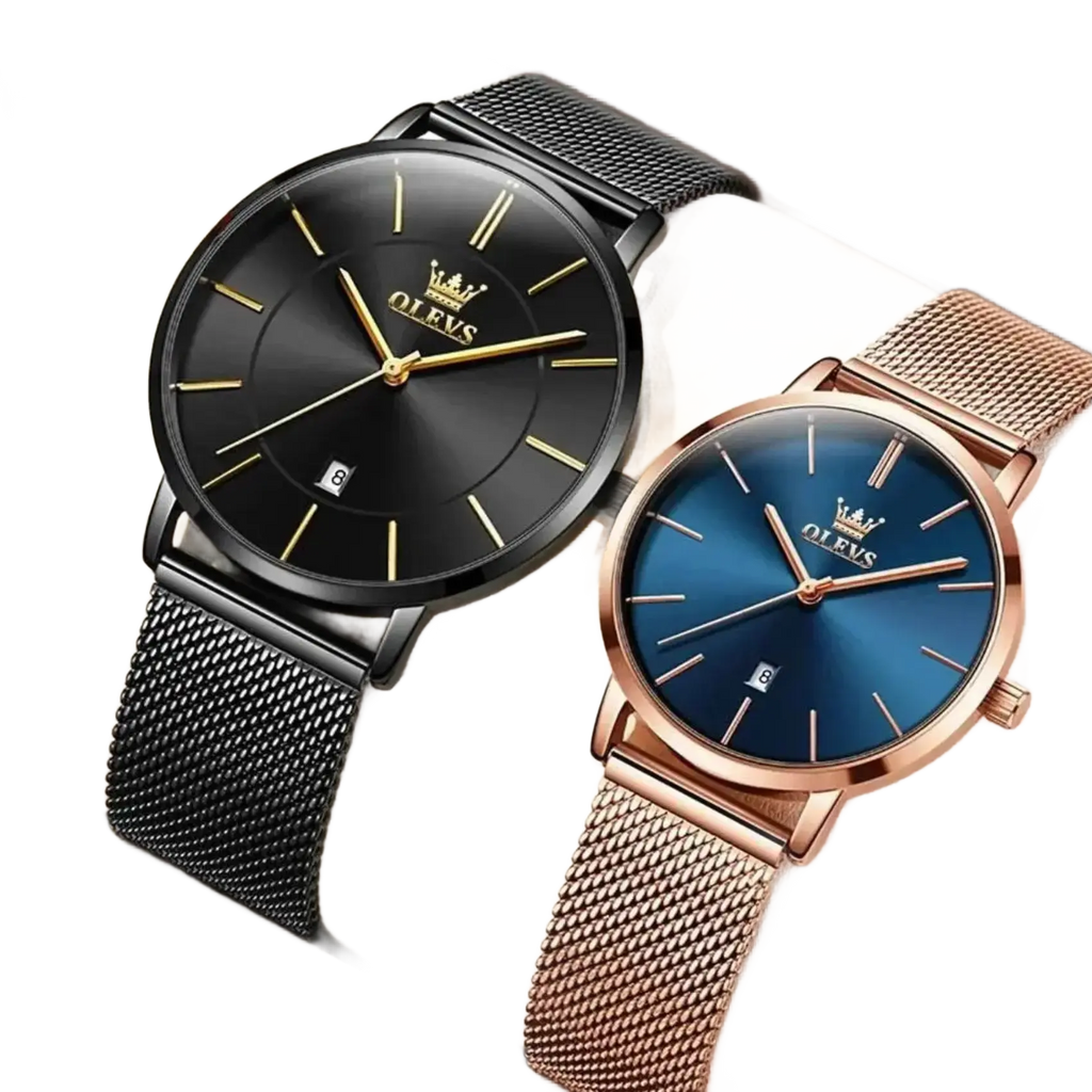 Simplicity Mesh Belt Couple Watches ACHETE LTD