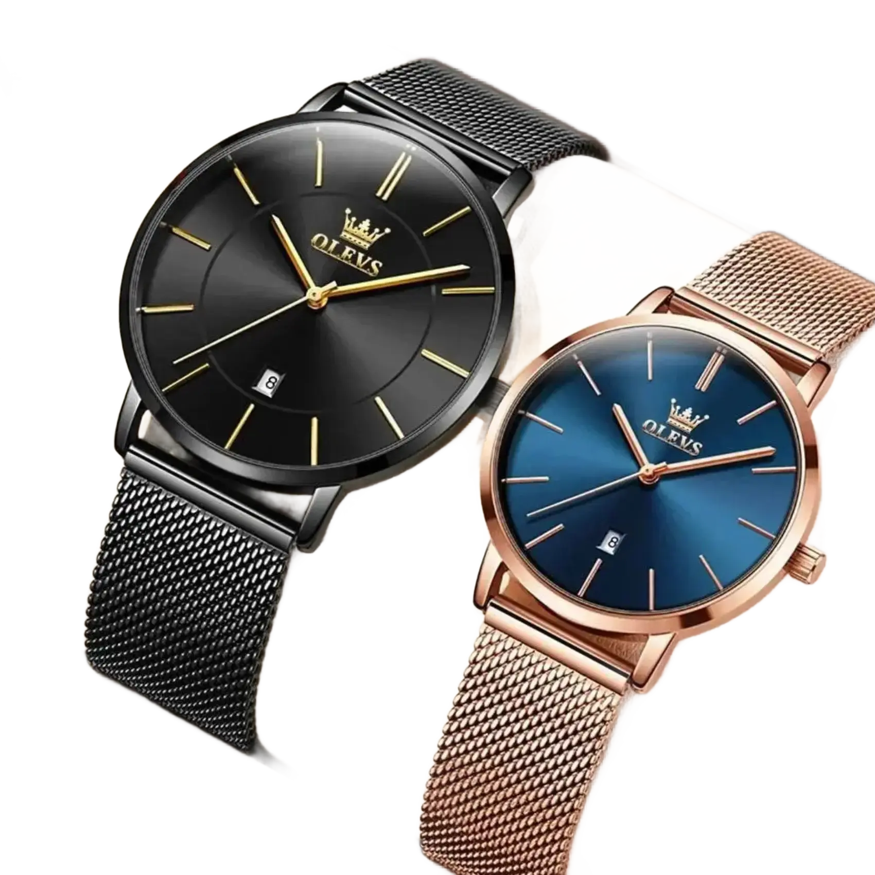 Simplicity Mesh Belt Couple Watches ACHETE LTD