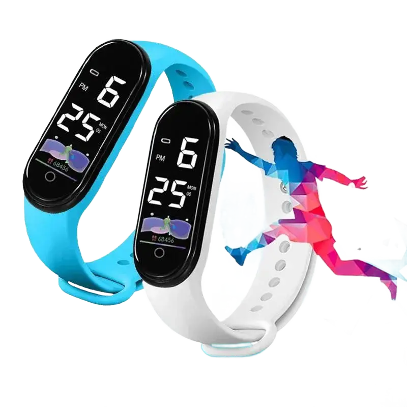 New men's and women's watches, LED digital watches, fashionable, casual, simple touch screen electronic watches - ACHETE LTD