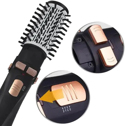 Hot Air Brush 4 Head Replaceable Hair Dryer Comb One Step Blower Strong Wind Electric Straightener Roller Curler Styling Tools - ACHETE LTD