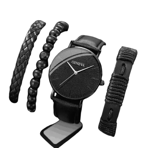 4Pcs Men Watch Set Fashion Business Quartz Watch for Men Casual Bracelet Watch Set Men Sports Watches Wristwatches Relogios Gift - ACHETE LTD