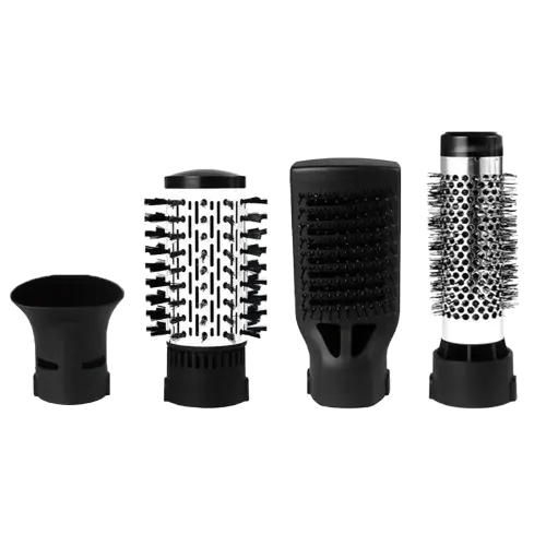 Hot Air Brush 4 Head Replaceable Hair Dryer Comb One Step Blower Strong Wind Electric Straightener Roller Curler Styling Tools - ACHETE LTD
