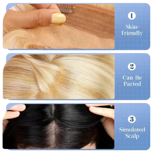 100% Remy Blonde Hair Toppers.