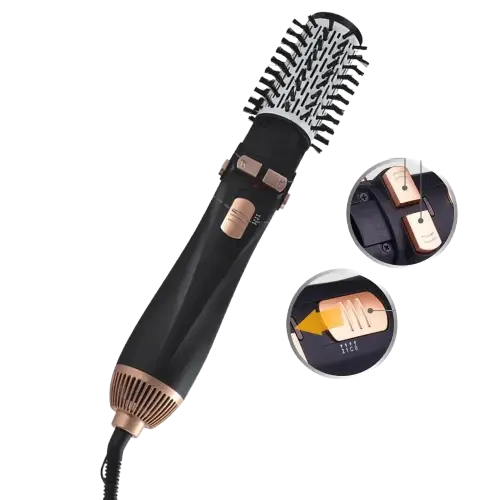 Hot Air Brush 4 Head Replaceable Hair Dryer Comb One Step Blower Strong Wind Electric Straightener Roller Curler Styling Tools - ACHETE LTD
