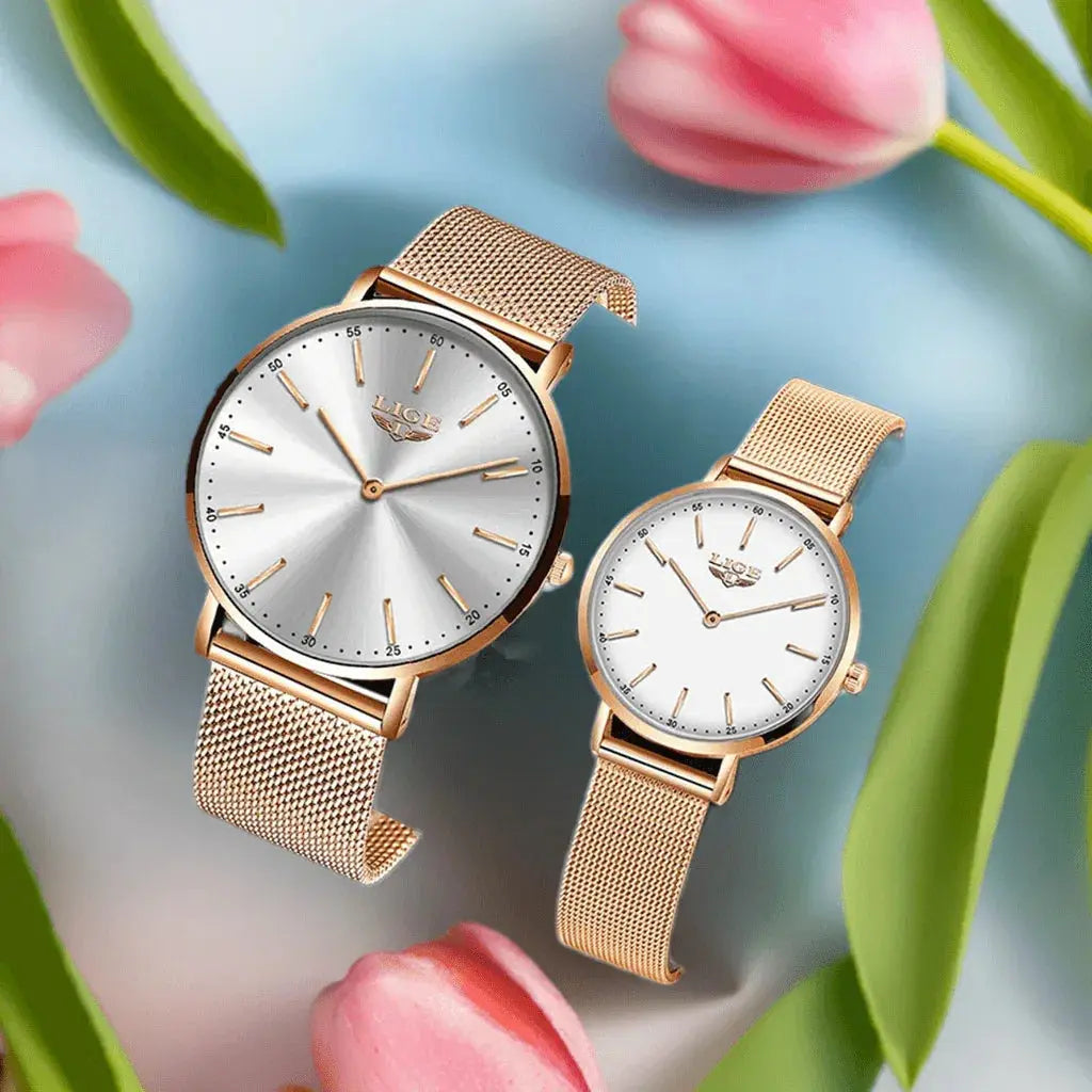 2021 LIGE Lover Watches Top Brand Luxury Ultra Thin Simple Couple Watches Couple Gift Quartz Wristwatches Fashion Paired Watches - ACHETE LTD