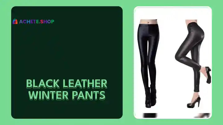 Black Leather Winter Pants by@Outfy