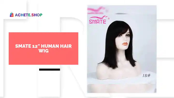 SMATE 12" Human Hair Wig by@Outfy
