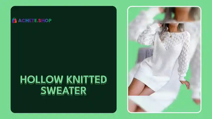 Hollow Knitted Sweater by@Outfy