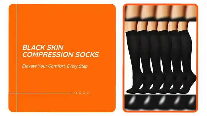 Black Skin Compression Socks by@Outfy