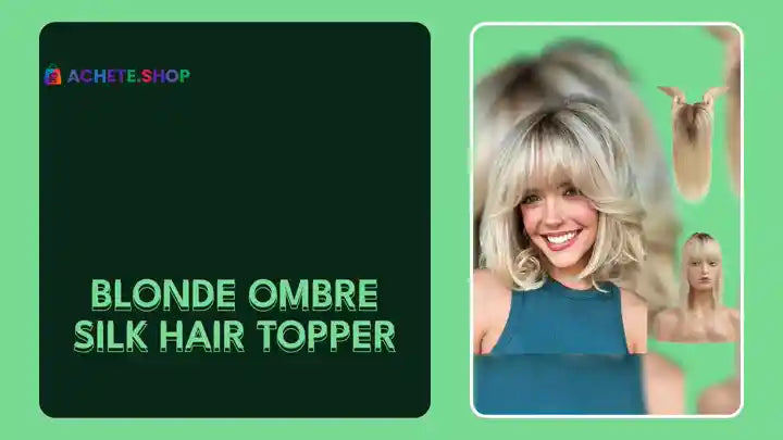 Blonde Ombre Silk Hair Topper by@Outfy
