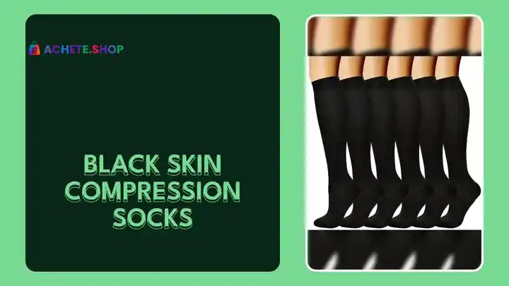 Black Skin Compression Socks by@Outfy