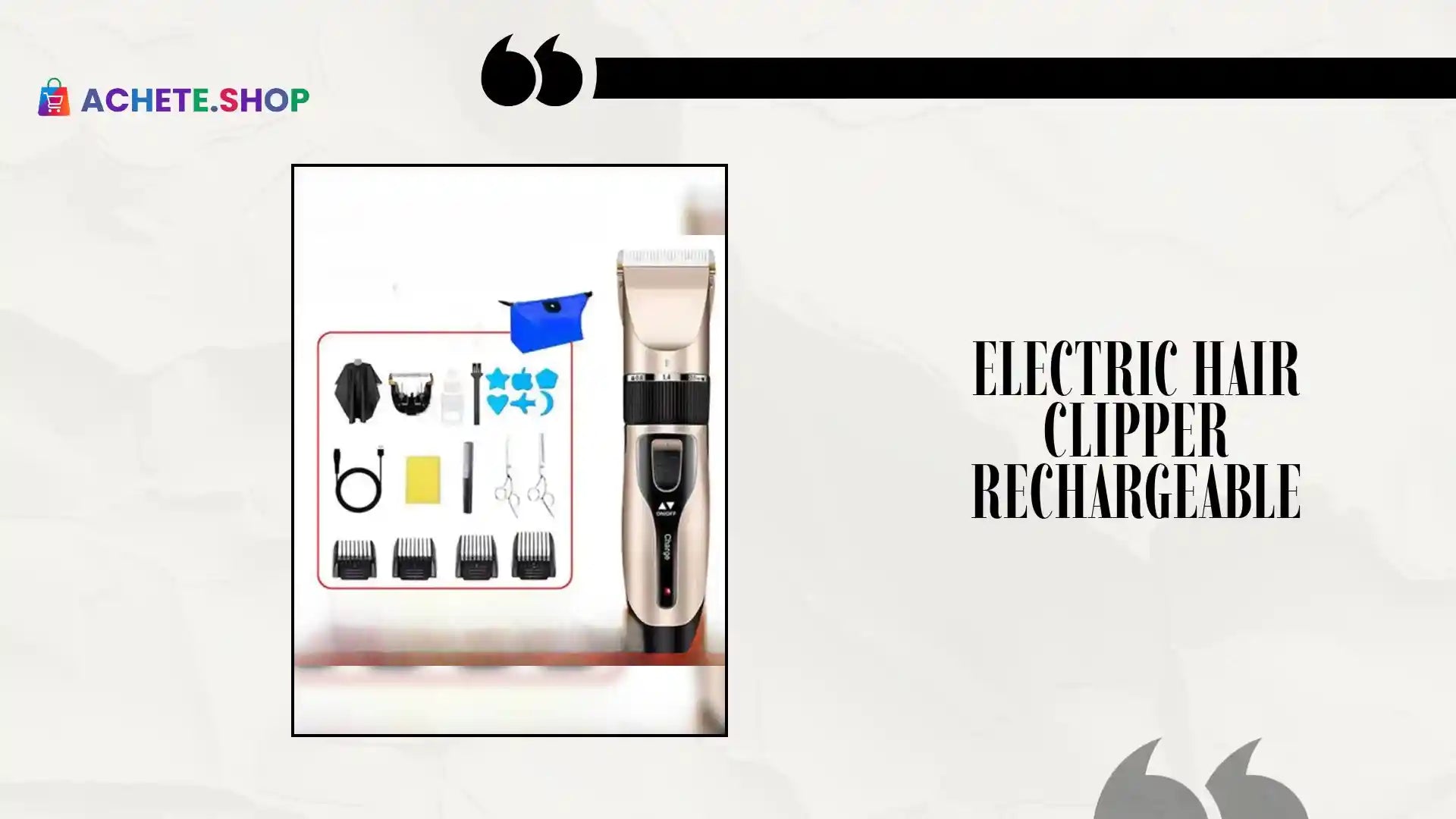 Electric Hair Clipper Rechargeable by@Outfy
