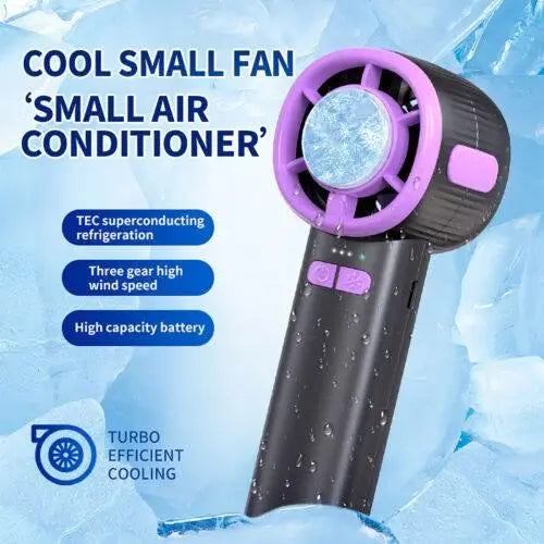 Semiconductor Refrigeration Handheld Fan Cooling Turbo Air Conditioner Portable - ACHETE LTD