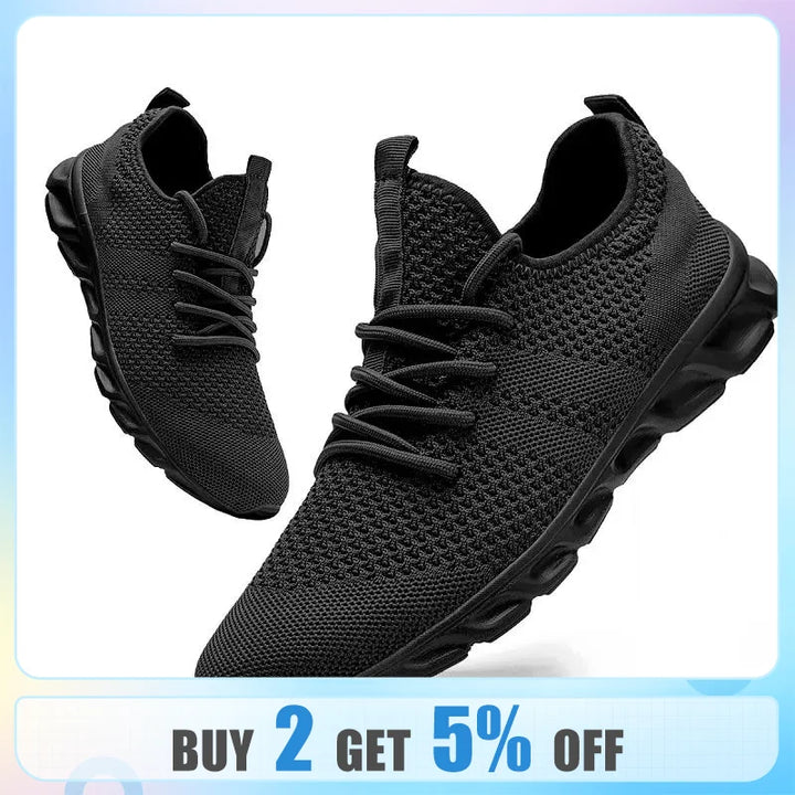 Men Casual Sport Shoes Light Sneakers White Outdoor Breathable Mesh Black Running Shoes Athletic Jogging Tennis Shoes